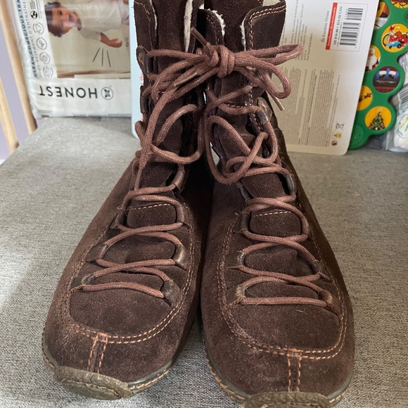 Timberland Women's Reykir Ghillie US 8M Brown Suede Sherpa Boot - Picture 4 of 7